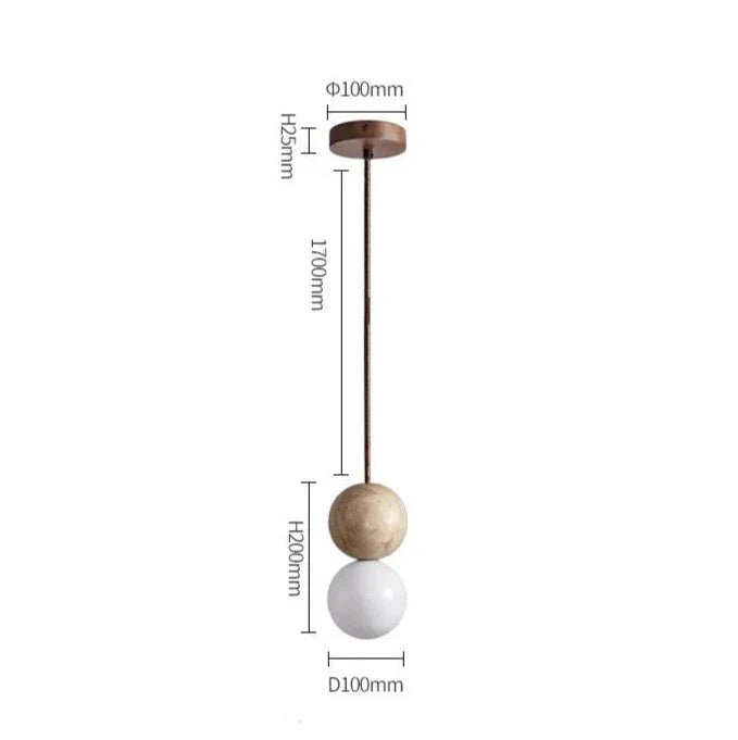 Travertine & glassball & PVC cable & canopy DD-8004