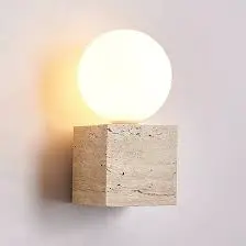 Travertine & glassball & PVC cable & canopy BD-4