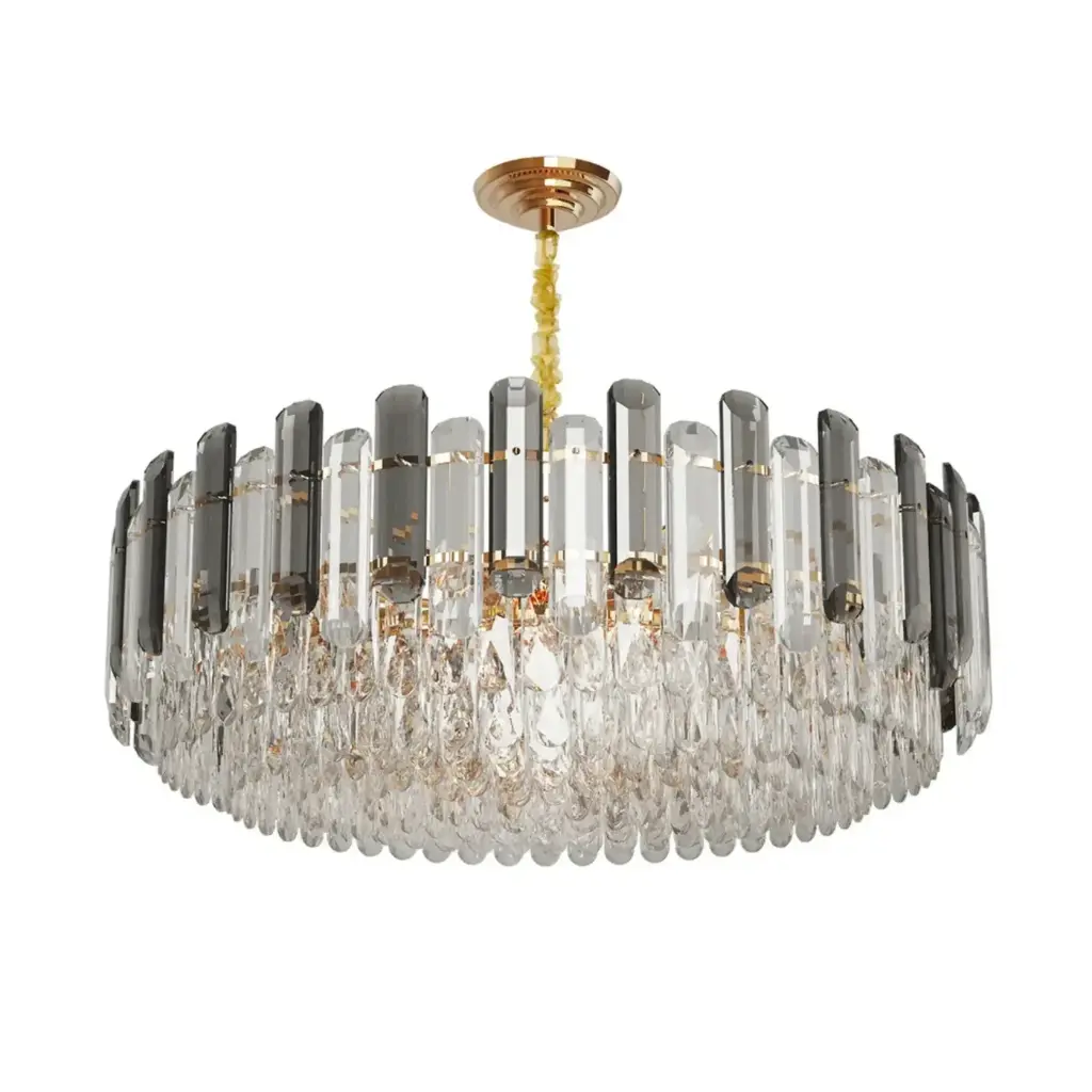 Modern Round Gold Crystal Chandelier LED Pendant Light DIA-800