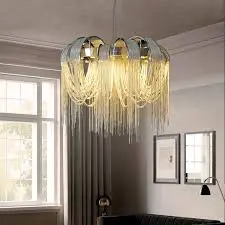 Aluminium & crystal - SITTING ROOM LIGHT