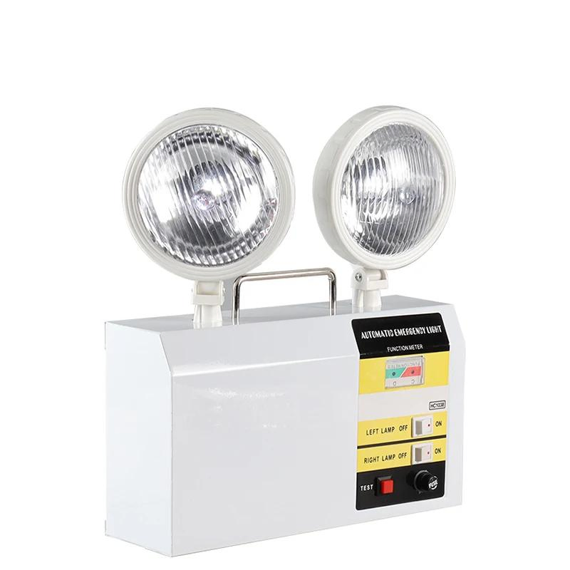 Automatic Emergency Light Double Head Rechargeable LED Safety Exit Light AMX-ELI038 