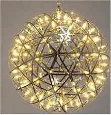 Aluminium - Ball chandalier gold - 50cm
