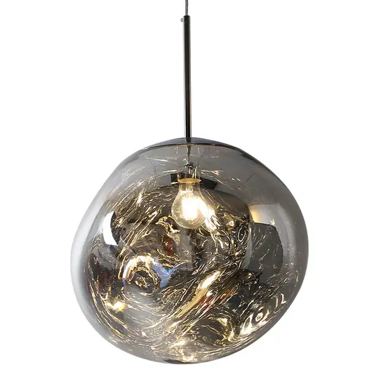 Crystal & plastic - Ball chandalier-PL-G-38-SILVER