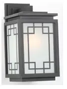  Black Metal Outdoor Wall Lantern Die-cast Aluminum Lamp HS0726-DN-M