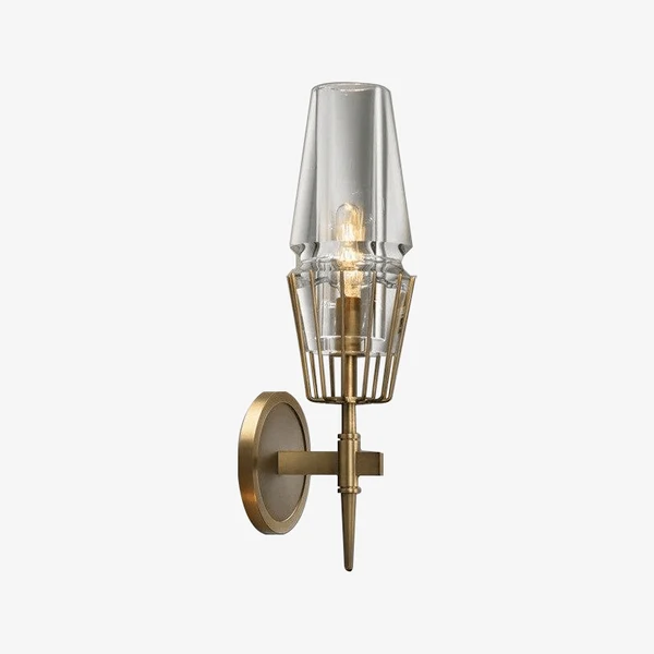 Lamp Decorative Wall Sconce, Modern Crystal Wall Lights, Light Luxury Brass Bedside Wall Lamp HQ-A51