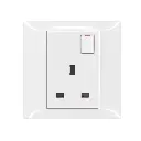 Single Switched Socket White Legrand 13A SP