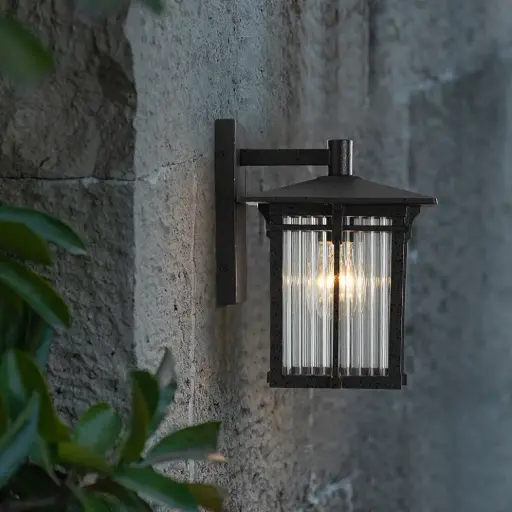 American Modern Waterproof Outdoor Aluminum Wall Lamp LED Light Black Simple Design HS0354-DN-S