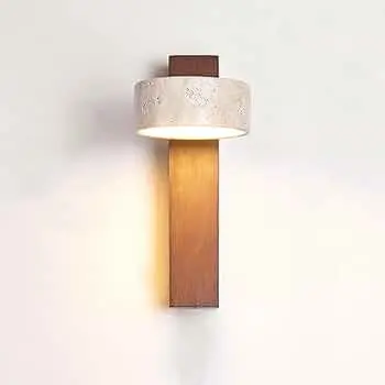 Travertine & wood wall seat BD-8049