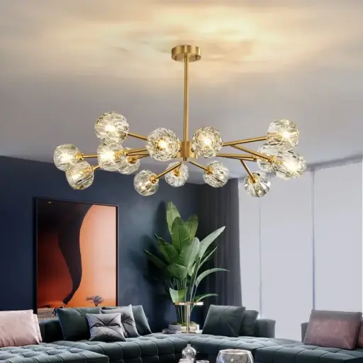 Luxury Modern and Simple LED Iron Art  Chandelier For Living Room, Bedroom, Restraurant & Hall- HQ-15TSJZQ-ss